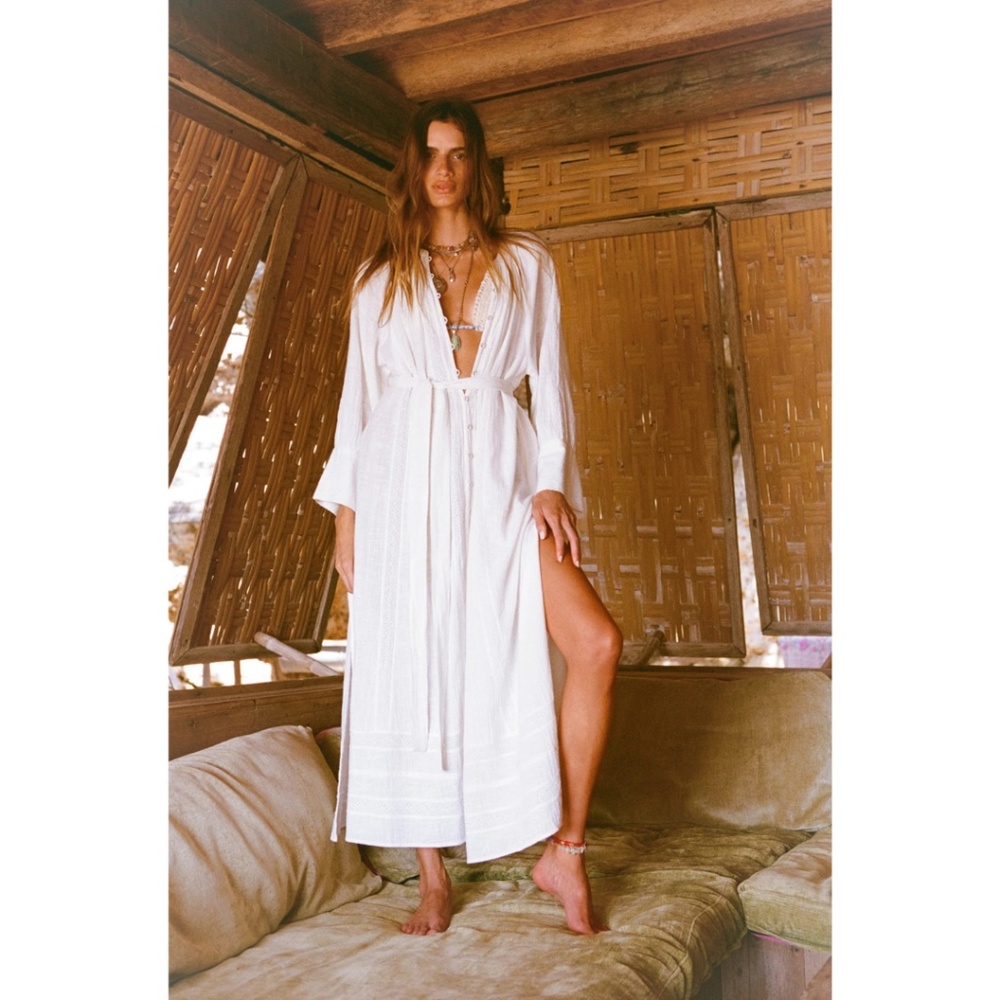 SPELL serendipity lace button through jasmine dress